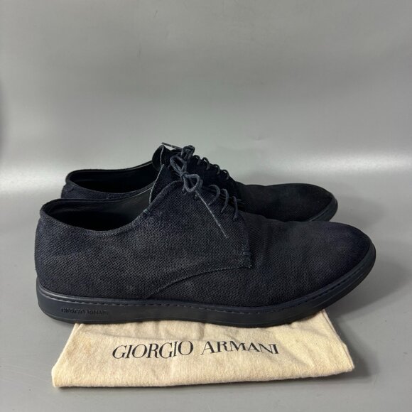 Giorgio Armani Men\'s Perforated Suede Sport Derby Shoes Size 11 main image 10